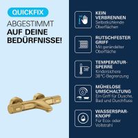 Vorschau: Grohe Precision Feel Wannenthermostat, ProGrip, cool sunrise gebürstet 34788GN0
