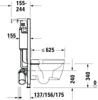 Vorschau: Duravit DuraSystem Installationselement Trockenbau für WC Standard, 50x99cm