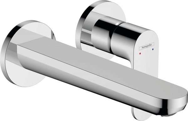 Hansgrohe Rebris S Einhebel-Waschtischarmatur Unterputz für Wandmontage mit Auslauf 20 cm, chrom 72528000