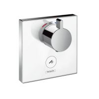 Hansgrohe ShowerSelect Glas Thermostat Highflow Unterputz, 1 Verbr./1 Ausg., weiss/chrom