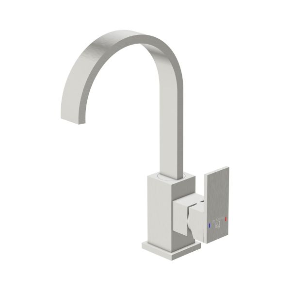 Steinberg Serie 135 Waschtisch-Einhebelmischer m. Ablaufgarnitur, nickel gebürstet 1351501BN