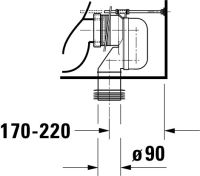 Vorschau: Duravit DuraStyle Stand-WC für Kombination, Tiefspüler 37x70cm, weiß