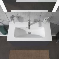 Duravit ME by Starck Waschtisch 83x40cm, 1 Hahnloch, mit Überlauf, WonderGliss, weiß 23428300001