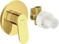 Duravit Wave Einhebelmischer Unterputz Set rund, gold WA4210007034