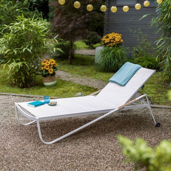 KETTLER DINING DIAMOND Stapelliege weiß matt beige 0103914-5800