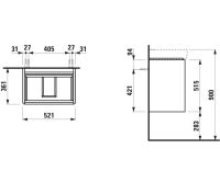 Vorschau: Laufen Base 2.0 Waschtischunterbau 52cm für Waschtisch compact Pro S H818958 & Pro X H818862