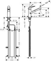 Vorschau: Hansgrohe Focus M42 Einhebel-Küchenmischer mit Ausziehauslauf und sBox