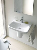 Duravit DuraStyle Waschtisch 60x44cm, mit 1 Hahnloch, mit Überlauf, WonderGliss, weiß 23196000001