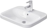 Vorschau: Duravit DuraStyle Einbauwaschtisch 56x45,5cm mit 1 Hahnloch, mit Überlauf, WonderGliss, weiß 03745600001