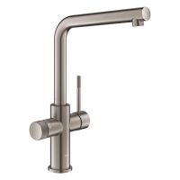 Grohe Blue 2.0 5-in-1-Armatur, L-Auslauf, hard graphite gebürstet 104421AL01