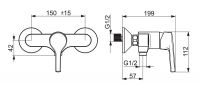 Vorschau: Hansa Hansapaleno Einhand-Brause-Batterie, chrom