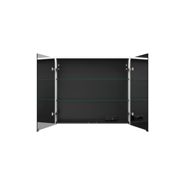 Burgbad Eqio Spiegelschrank 90x80cm mit horizontaler LED-Beleuchtung & Waschtischbeleuchtung