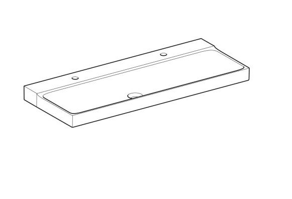 Geberit Xeno² Waschtisch 120x48cm, 2x1 Hahnloch, weiß KeraTect 500550011_2
