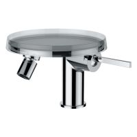 Kartell by Laufen Einhand-Bidetmischer mit Deko-Disc, chrom H3413310041111