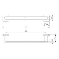 Vorschau: Avenarius Serie 240 Badetuchhalter 60cm, chrom 2403060010