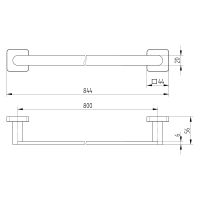 Vorschau: Avenarius Serie 240 Badetuchhalter 80, chrom 2403080010