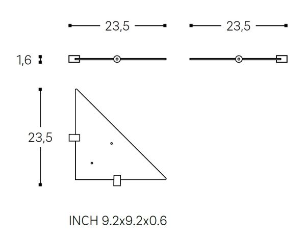 Cosmic Logic Eckablage, edelstahl poliert