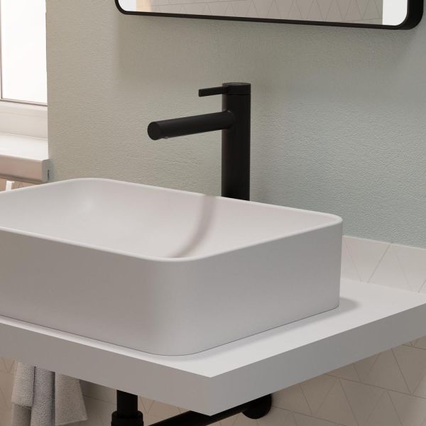 hansgrohe Zesis S Waschtischarmatur 230 CoolStart für Aufsatzbecken schwarz matt 74730670