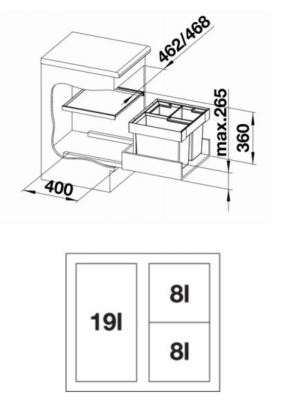 Blanco Flexon II 50/3 Abfallsystem