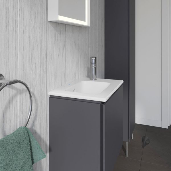 Duravit ME by Starck Handwaschbecken rechteckig 43x30cm, mit Überlauf, ohne Wondergliss, weiß 0723430000