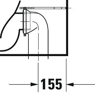 Duravit White Tulip Stand-WC für Kombination, Tiefspüler, spülrandlos, WonderGliss, weiß