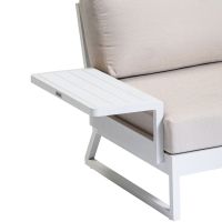 Vorschau: KETTLER OCEAN SKID PLATFORM Mittelteil mit Ablagen, weiß mattlinen chalk 