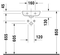 Vorschau: Duravit D-Code Handwaschbecken 36x27cm, mit Überlauf, ohne Wondergliss, weiß 0705360008