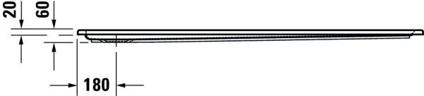 Duravit Starck Slimline Duschwanne 80x160cm rechteckig, weiß