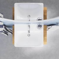 Vorschau: Grohe Euro Keramik Waschtisch 60cm, Hahnloch & Überlauf, weiß
