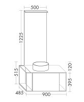 Burgbad Junit Badmöbel-Set 90cm, Leuchtspiegel, Keramik-Aufsatzwaschtisch rund und WT-Unterschrank SGQI090LF3148C0037G0175