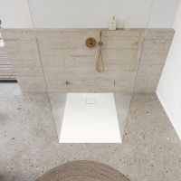 Kaldewei Aluvia SolidLite Rechteck-Duschwanne mit Invisible Grip, weiß