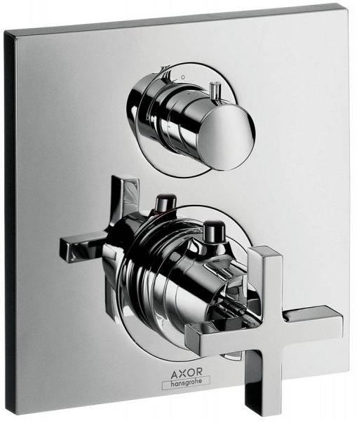 Axor Citterio Thermostat Unterputz mit Ab-/Umstellventil mit Kreuzgriff, chrom 39725000