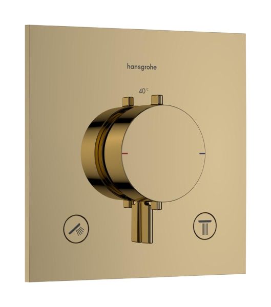 hansgrohe Ecostat Comfort E Thermostat Unterputz 2 Funktionen polished gold optic 33711990