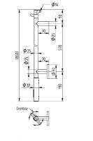 Vorschau: Avenarius Handtuchwärmer 85cm mit 2 drehbaren Haken, chrom