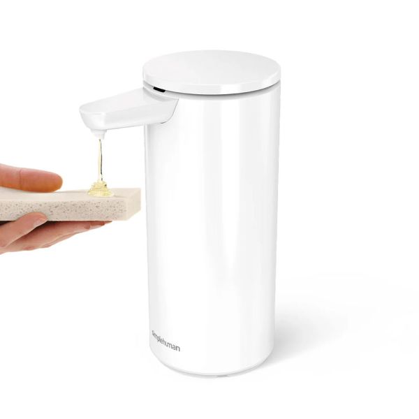 simplehuman Sensorspender 414ml wiederaufladbar, hochwertiger weißer Edelstahl ST1075