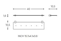 Vorschau: Cosmic Logic Ablage 40cm, edelstahl matt