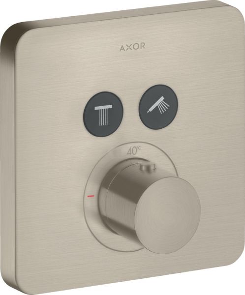 Axor ShowerSelect Thermostat Softcube Unterputz, für 2 Verbraucher, softedge brushed nickel 36707820