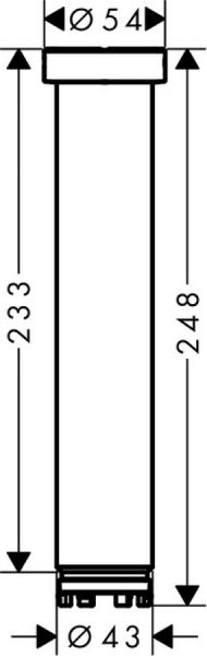 Axor ShowerSolutions Verlängerung 23cm für Deckenbefestigung Kopfbrause