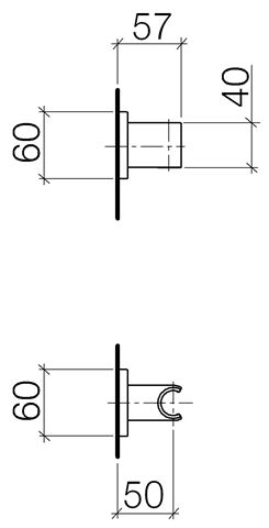 Dornbracht Serienneutral Brausehalter