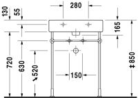 Vorschau: Duravit Vero Waschtisch rechteckig 60x47cm, 1 Hahnloch, mit Überlauf, WonderGliss, weiß 04546000001