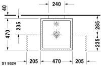 Vorschau: Duravit Starck 1 Aufsatzbecken 47x47cm weiss 03874700281