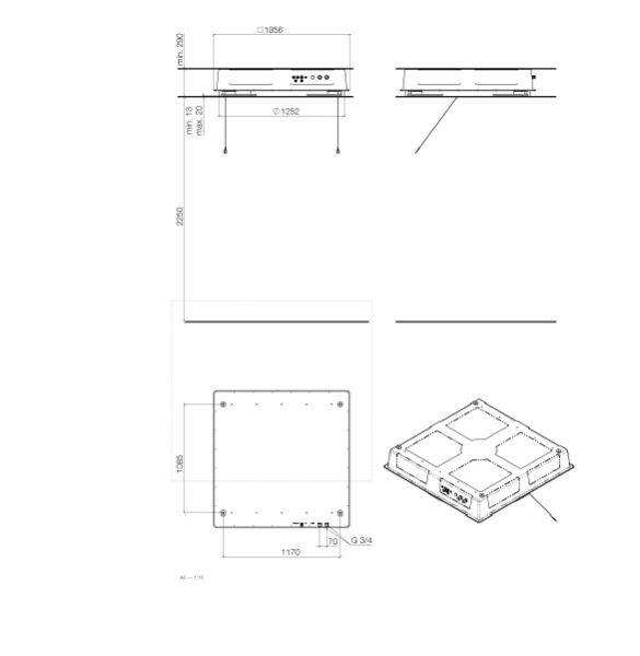 Dornbracht Rainmoon UP-Deckeneinbaukasten