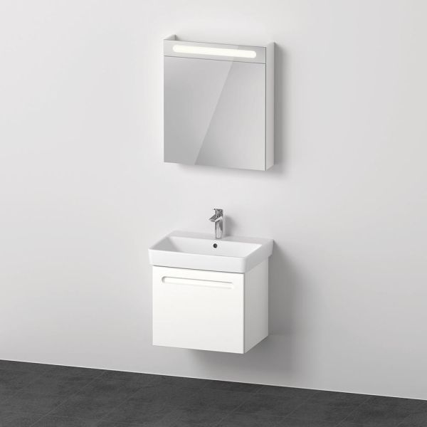 Duravit No.1 Badmöbel-Set 60cm mit Waschtisch und Spiegelschrank | Armaturen
