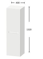 Vorschau: Duravit No.1 Möbelset Halbhochschrank mit 1 Tür 40x132cm