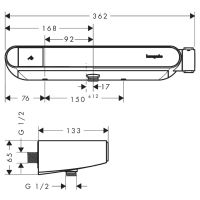 Vorschau: hansgrohe ShowerTablet Select 360 Brausethermostat Aufputz, chrom