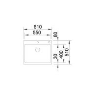 Vorschau: Blanco Claron 550-IF/A Edelstahlspüle mit Ablauffernbedienung PushControl®, edelstahl