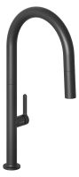 Kludi AUREA Küchenarmatur mit ausziehbarer Brause 558526675 schwarz matt