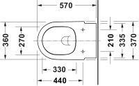 Vorschau: Duravit Balcoon Stand-WC, Abgang waagerecht, rimless, clay terra matt