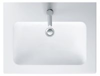 Duravit ME by Starck Waschtisch rechteckig 63x49cm, mit Hahnloch, mit Überlauf, weiß seidenmatt 2336633200