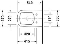 Vorschau: Duravit DuraStyle Wand-WC 54x37cm, eckig, weiß 25520900001